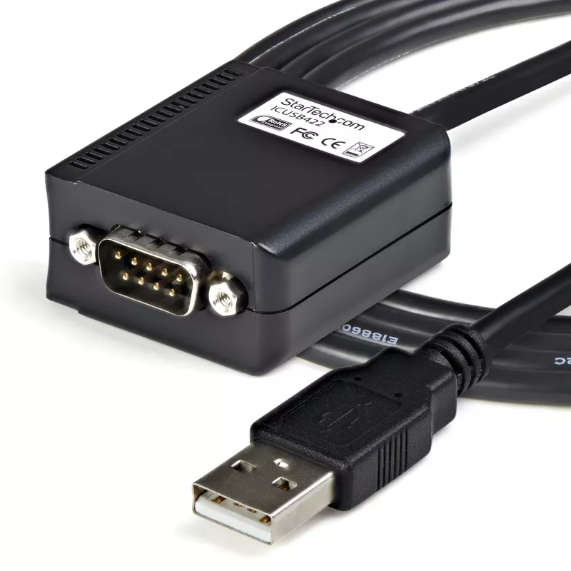 Profesjonalny adapter kabla szeregowego USB RS422/485 z 1 portem i zachowywaniem portu COM, 1,8 m, USB na RS422 – TAA