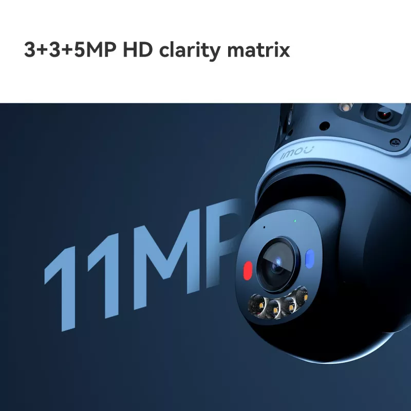 Kamera bezpieczeństwa IP IMOU Cruiser Triple IPC-S7UP-11M0WED — 2880×1620, 6 mm, 8× zoom cyfrowy, przewodowa i bezprzewodowa, zewnętrzna, montaż sufitowy/ścienny