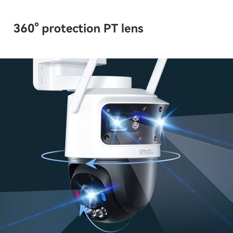 Kamera bezpieczeństwa IP IMOU Cruiser Triple IPC-S7UP-11M0WED — 2880×1620, 6 mm, 8× zoom cyfrowy, przewodowa i bezprzewodowa, zewnętrzna, montaż sufitowy/ścienny