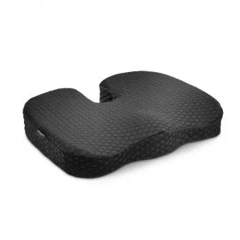 Kensington Premium Cool-Gel Seat Cushion, poduszka na krzesło, pianka memory, krzesło, czarny, monochromatyczny, zamek błyskawiczny