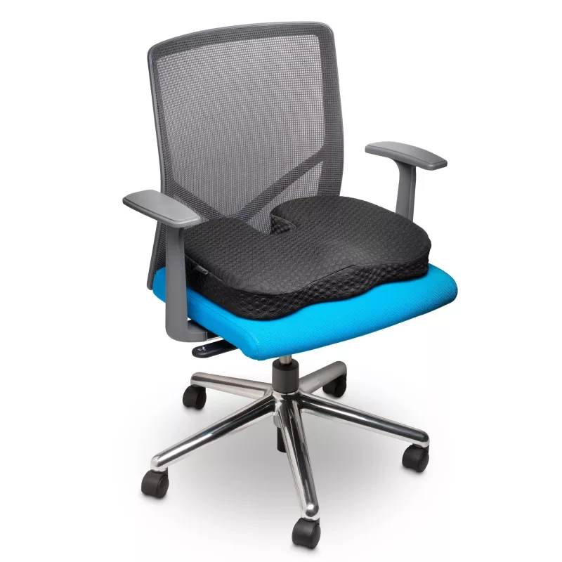 Kensington Premium Cool-Gel Seat Cushion, poduszka na krzesło, pianka memory, krzesło, czarny, monochromatyczny, zamek błyskawiczny