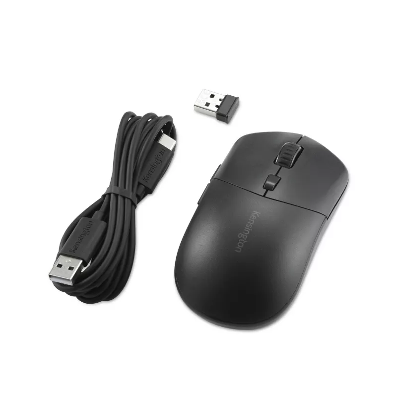 Mysz Kensington MY430 EQ, ładowalna, oburęczna, optyczna, RF Wireless + Bluetooth, 2400 DPI, czarna