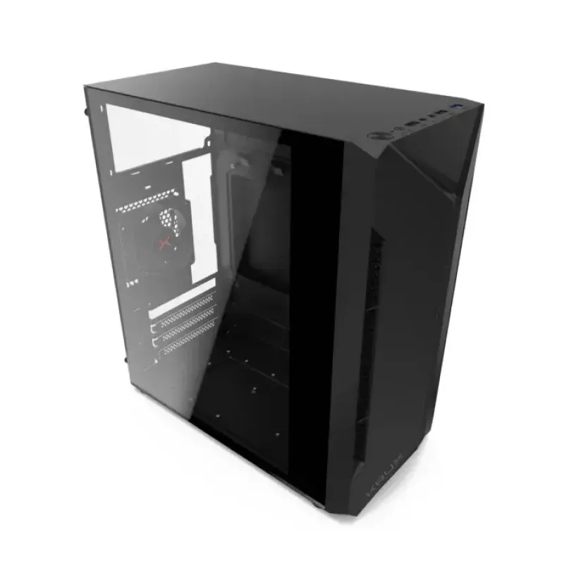 Obudowa PC KRUX Astro Cube Czarny — obudowa cube, obsługuje micro ATX/mini‑ITX, 1×3,5 cala + 2×2,5 cala wnęki, okno boczne, maks. zasilacz 28 cm, maks. wysokość chłodzenia 136 mm