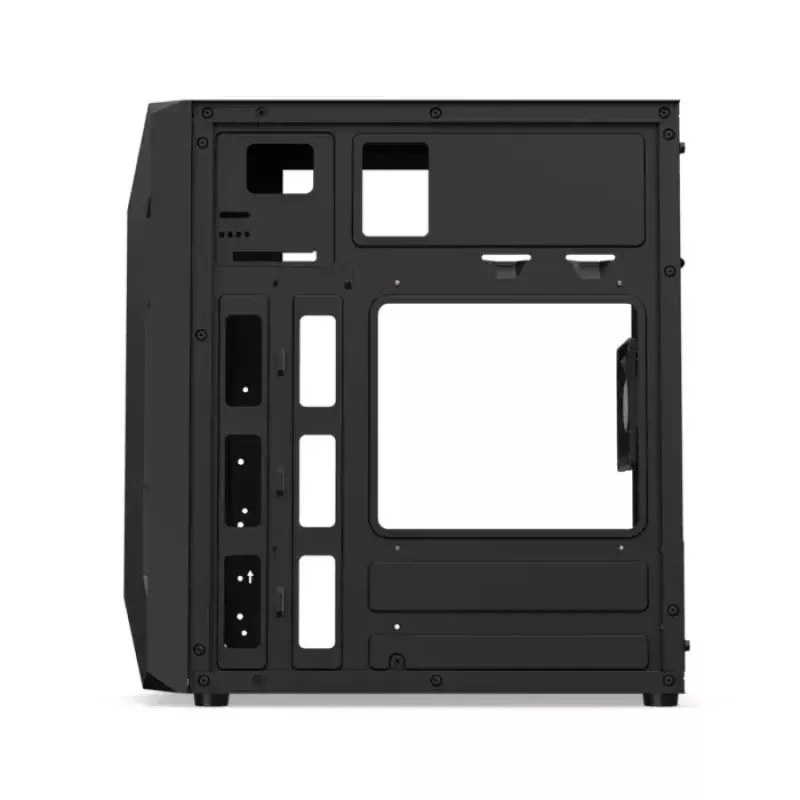 Obudowa PC KRUX Astro Cube Czarny — obudowa cube, obsługuje micro ATX/mini‑ITX, 1×3,5 cala + 2×2,5 cala wnęki, okno boczne, maks. zasilacz 28 cm, maks. wysokość chłodzenia 136 mm