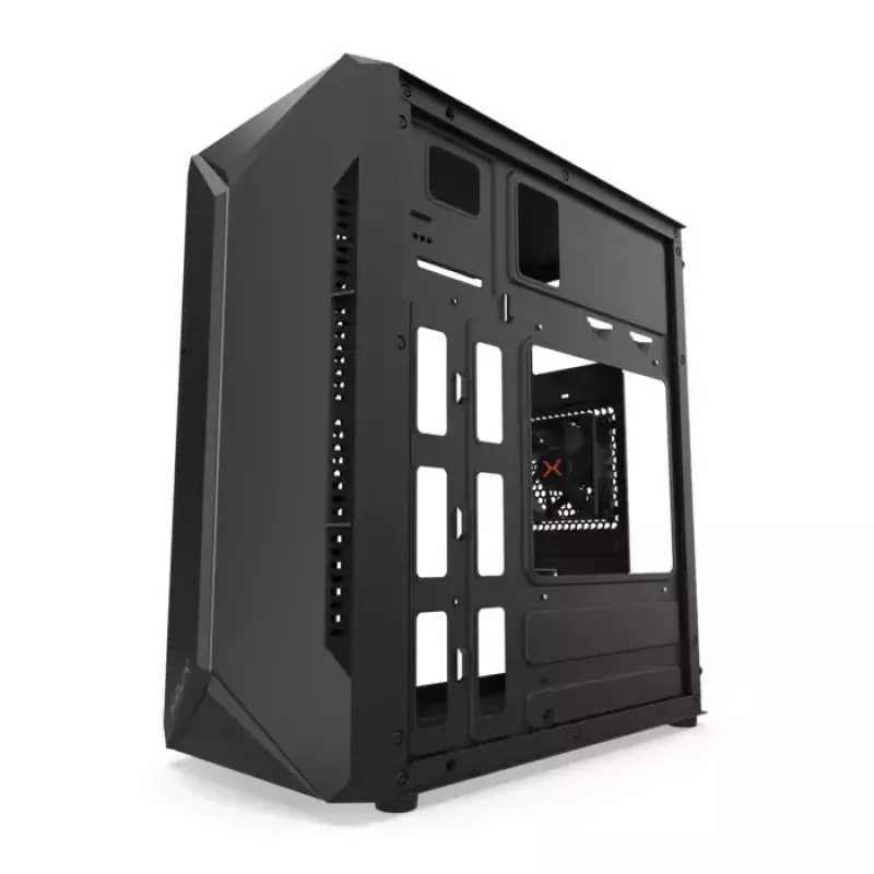 Obudowa PC KRUX Astro Cube Czarny — obudowa cube, obsługuje micro ATX/mini‑ITX, 1×3,5 cala + 2×2,5 cala wnęki, okno boczne, maks. zasilacz 28 cm, maks. wysokość chłodzenia 136 mm