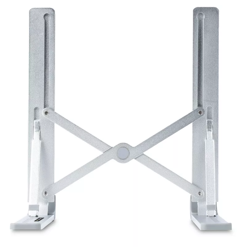 StarTech.com Składana podstawa pod laptopa, przenośna podstawa ergonomiczna z regulacją wysokości, wentylowana rama aluminiowa, obsługa 10 kg, podstawa pod laptop/tablet z opcją pochylenia/podniesienia/odchylenia, składana konstrukcja
