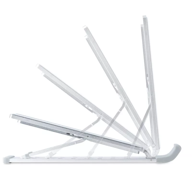 StarTech.com Składana podstawa pod laptopa, przenośna podstawa ergonomiczna z regulacją wysokości, wentylowana rama aluminiowa, obsługa 10 kg, podstawa pod laptop/tablet z opcją pochylenia/podniesienia/odchylenia, składana konstrukcja