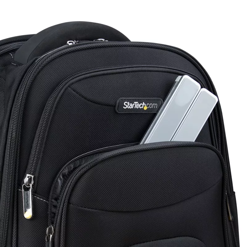 StarTech.com Składana podstawa pod laptopa, przenośna podstawa ergonomiczna z regulacją wysokości, wentylowana rama aluminiowa, obsługa 10 kg, podstawa pod laptop/tablet z opcją pochylenia/podniesienia/odchylenia, składana konstrukcja