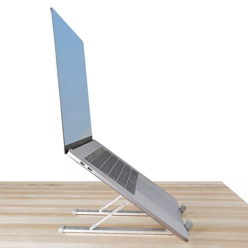 StarTech.com Składana podstawa pod laptopa, przenośna podstawa ergonomiczna z regulacją wysokości, wentylowana rama aluminiowa, obsługa 10 kg, podstawa pod laptop/tablet z opcją pochylenia/podniesienia/odchylenia, składana konstrukcja