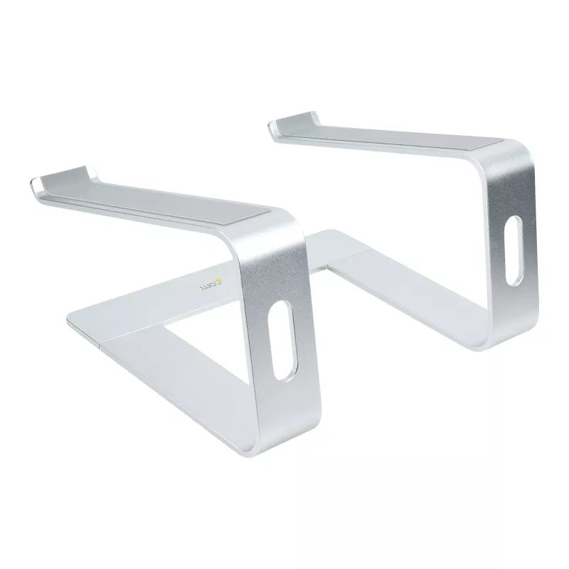 StarTech.com Stojak na laptopa na biurko, obsługa 5 kg/11 funtów, aluminium, srebrny, ergonomiczna podkładka pod laptopa, przenośny uchwyt na laptopa, stojak na komputer dla Macbook Air/Pro, Dell XPS, Lenovo
