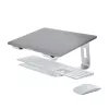 StarTech.com Stojak na laptopa na biurko, obsługa 5 kg/11 funtów, aluminium, srebrny, ergonomiczna podkładka pod laptopa, przenośny uchwyt na laptopa, stojak na komputer dla Macbook Air/Pro, Dell XPS, Lenovo