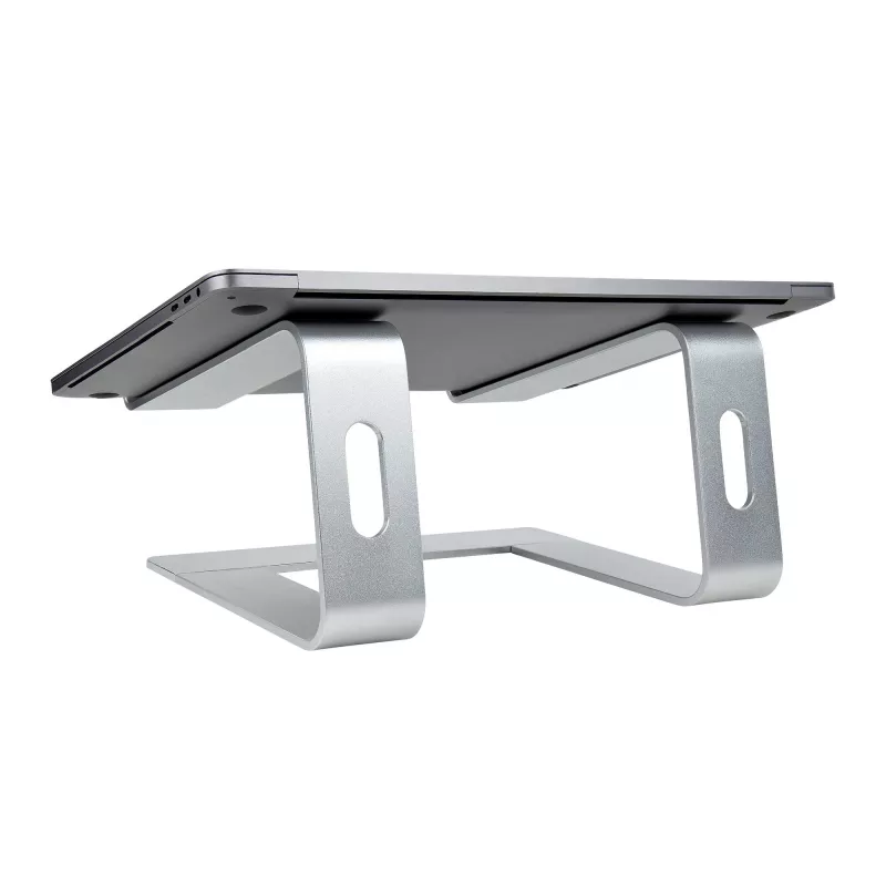 StarTech.com Stojak na laptopa na biurko, obsługa 5 kg/11 funtów, aluminium, srebrny, ergonomiczna podkładka pod laptopa, przenośny uchwyt na laptopa, stojak na komputer dla Macbook Air/Pro, Dell XPS, Lenovo