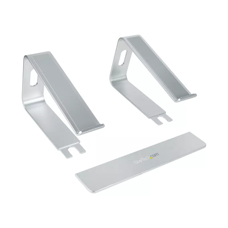 StarTech.com Stojak na laptopa na biurko, obsługa 5 kg/11 funtów, aluminium, srebrny, ergonomiczna podkładka pod laptopa, przenośny uchwyt na laptopa, stojak na komputer dla Macbook Air/Pro, Dell XPS, Lenovo
