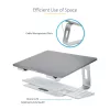StarTech.com Stojak na laptopa na biurko, obsługa 5 kg/11 funtów, aluminium, srebrny, ergonomiczna podkładka pod laptopa, przenośny uchwyt na laptopa, stojak na komputer dla Macbook Air/Pro, Dell XPS, Lenovo