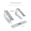StarTech.com Stojak na laptopa na biurko, obsługa 5 kg/11 funtów, aluminium, srebrny, ergonomiczna podkładka pod laptopa, przenośny uchwyt na laptopa, stojak na komputer dla Macbook Air/Pro, Dell XPS, Lenovo