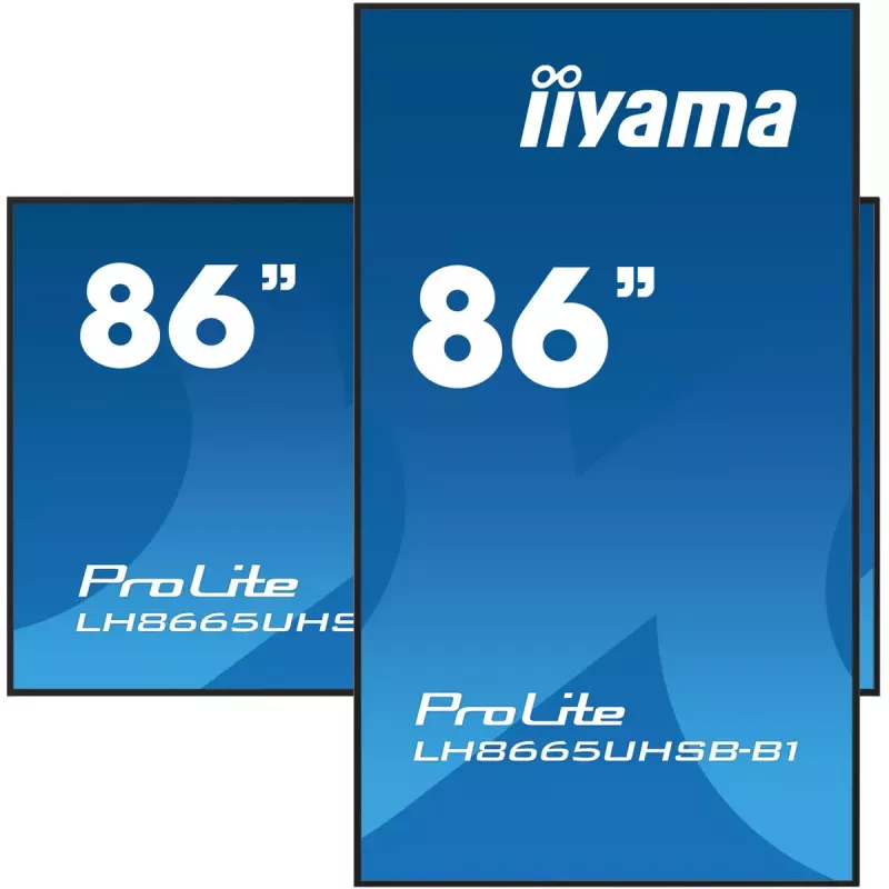iiyama LH8665UHSB-B1 Wyświetlacz reklamowy Kiosk design 2.18 m (86 cali) LED Wi-Fi 800 cd/m² 4K Ultra HD Czarny Wbudowany procesor Android 11 24/7