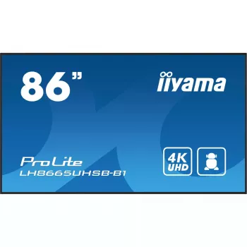 iiyama LH8665UHSB-B1 Wyświetlacz reklamowy Kiosk design 2.18 m (86 cali) LED Wi-Fi 800 cd/m² 4K Ultra HD Czarny Wbudowany procesor Android 11 24/7