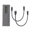 StarTech.com USB-C 10Gbps na obudowę SSD M.2 NVMe lub M.2 SATA - Beznarzędziowa zewnętrzna aluminiowa obudowa M.2 PCIe/SATA NGFF SSD - Kable hosta USB Type-C i A - Obsługuje 2230/2242/2260/2280