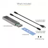 StarTech.com USB-C 10Gbps na obudowę SSD M.2 NVMe lub M.2 SATA - Beznarzędziowa zewnętrzna aluminiowa obudowa M.2 PCIe/SATA NGFF SSD - Kable hosta USB Type-C i A - Obsługuje 2230/2242/2260/2280
