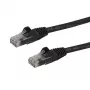 StarTech.com 1m Kabel Ethernet CAT6 - Czarny Kabel Gigabit Ethernet CAT 6 - 250MHz 100W PoE RJ45 UTP Sieciowy/Patchcord Bez zahaczeń z odciążeniem naprężeń Indywidualnie testowany