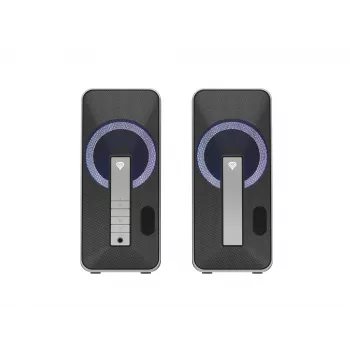 GENESIS Helium 100 BT RGB zestaw głośników 10 W PC/Laptop Czarny, Srebrny 2.0 kanałów Bluetooth