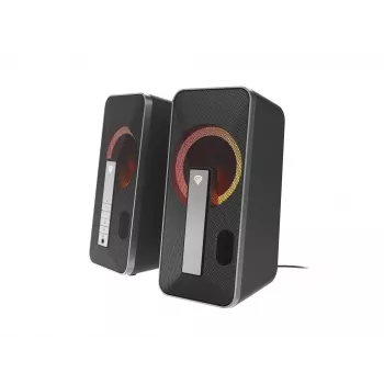 GENESIS Helium 100 BT RGB zestaw głośników 10 W PC/Laptop Czarny, Srebrny 2.0 kanałów Bluetooth