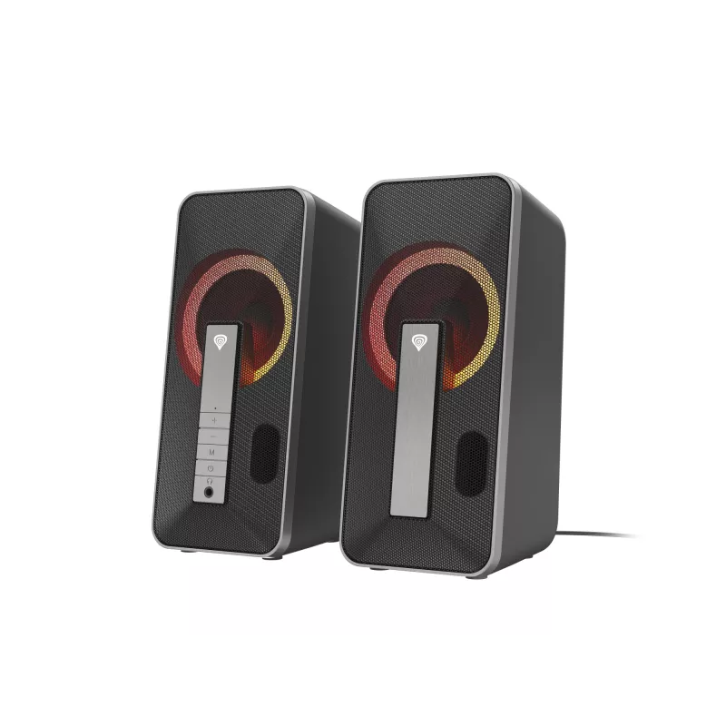 GENESIS Helium 100 BT RGB zestaw głośników 10 W PC/Laptop Czarny, Srebrny 2.0 kanałów Bluetooth