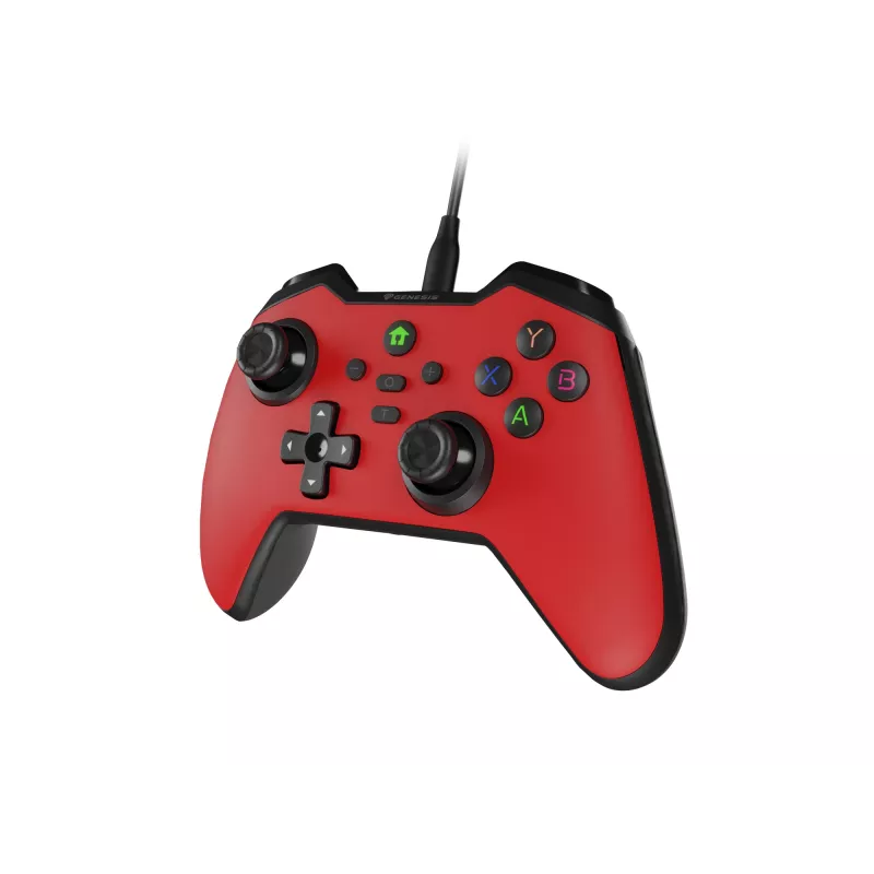 GENESIS Mangan 300 Czerwony USB Gamepad Analogowy/Cyfrowy Android, Nintendo Switch, PC
