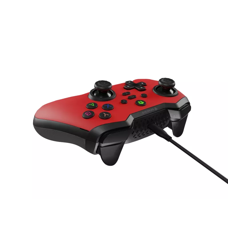 GENESIS Mangan 300 Czerwony USB Gamepad Analogowy/Cyfrowy Android, Nintendo Switch, PC