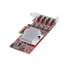 StarTech.com 4-Portowa karta PCIe USB Type-C, USB 3.2 10Gbps, karta rozszerzeń USB-C PCI Express, 4 niezależne kontrolery USB, Windows/Linux/macOS, zgodność z TAA