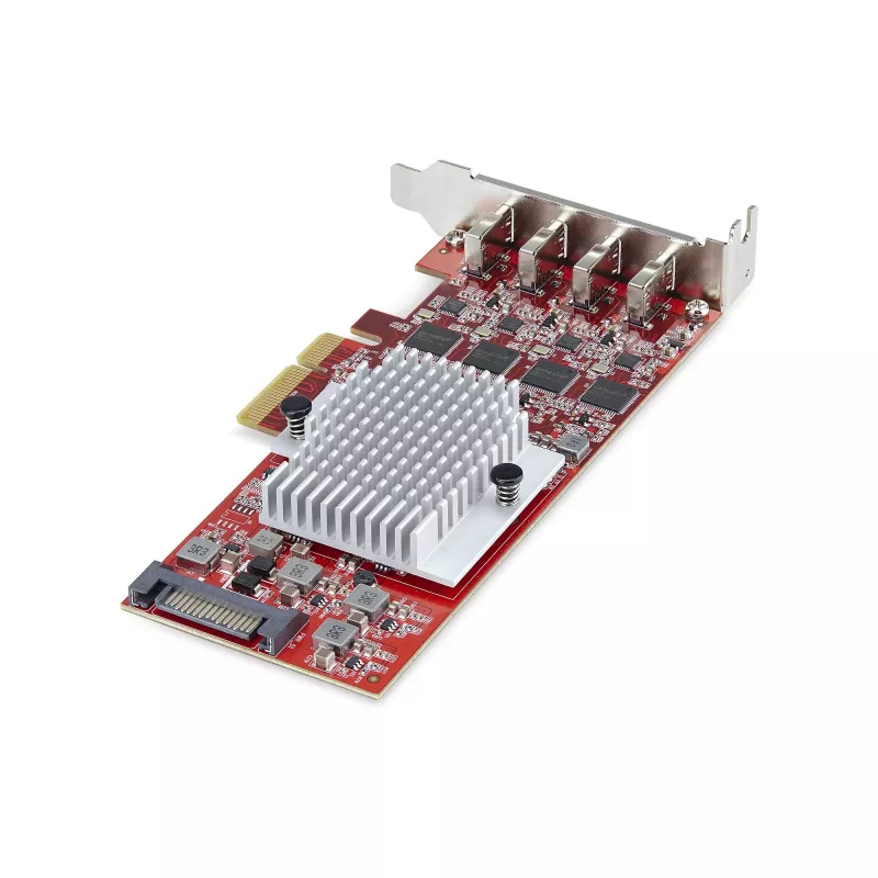 StarTech.com 4-Portowa karta PCIe USB Type-C, USB 3.2 10Gbps, karta rozszerzeń USB-C PCI Express, 4 niezależne kontrolery USB, Windows/Linux/macOS, zgodność z TAA