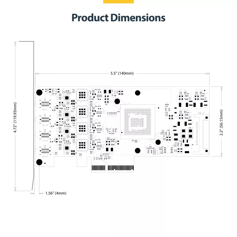 StarTech.com 4-Portowa karta PCIe USB Type-C, USB 3.2 10Gbps, karta rozszerzeń USB-C PCI Express, 4 niezależne kontrolery USB, Windows/Linux/macOS, zgodność z TAA
