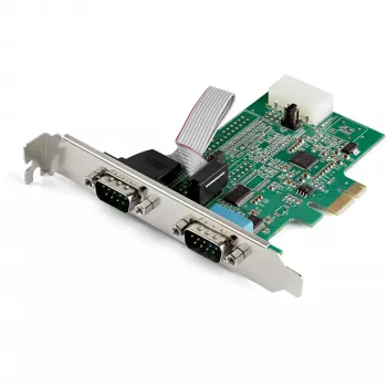 Karta adaptera szeregowego StarTech.com 2-port PCI Express RS232 - karta kontrolera hosta szeregowego PCIe RS232 - karta PCIe na podwójny port szeregowy DB9 - UART 16950 - karta rozszerzeń - Windows i Linux