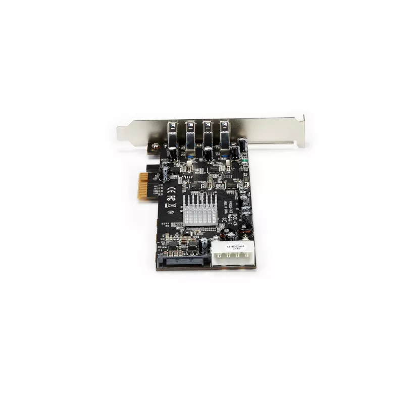 Karta PCIe StarTech.com z 4 portami USB 3.0 i 4 dedykowanymi kanałami 5 Gb/s (USB 3.1 Gen 1) - UASP - zasilanie SATA / LP4 - karta adaptera PCI Express