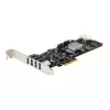 Karta PCIe StarTech.com z 4 portami USB 3.0 i 4 dedykowanymi kanałami 5 Gb/s (USB 3.1 Gen 1) - UASP - zasilanie SATA / LP4 - karta adaptera PCI Express