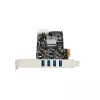 Karta PCIe StarTech.com z 4 portami USB 3.0 i 4 dedykowanymi kanałami 5 Gb/s (USB 3.1 Gen 1) - UASP - zasilanie SATA / LP4 - karta adaptera PCI Express