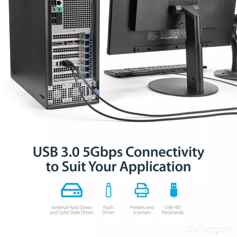Karta PCIe StarTech.com z 4 portami USB 3.0 i 4 dedykowanymi kanałami 5 Gb/s (USB 3.1 Gen 1) - UASP - zasilanie SATA / LP4 - karta adaptera PCI Express
