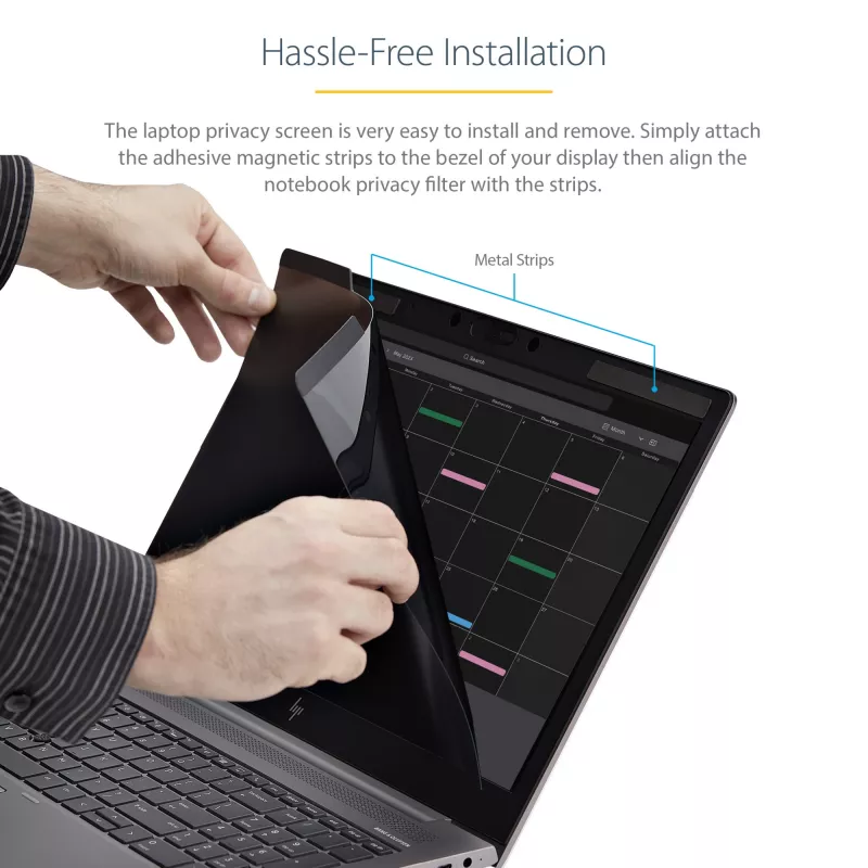 StarTech.com Filtry prywatyzujące do laptopa 15,6 cala - Magnetyczny, odłączalny filtr bezpieczeństwa wyświetlacza laptopa - Osłona redukująca niebieskie światło - 16:9 - Matowa/błyszcząca - +/-30 stopni