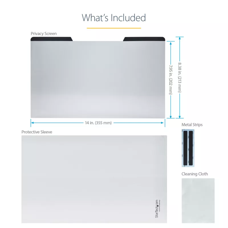 StarTech.com Filtry prywatyzujące do laptopa 15,6 cala - Magnetyczny, odłączalny filtr bezpieczeństwa wyświetlacza laptopa - Osłona redukująca niebieskie światło - 16:9 - Matowa/błyszcząca - +/-30 stopni