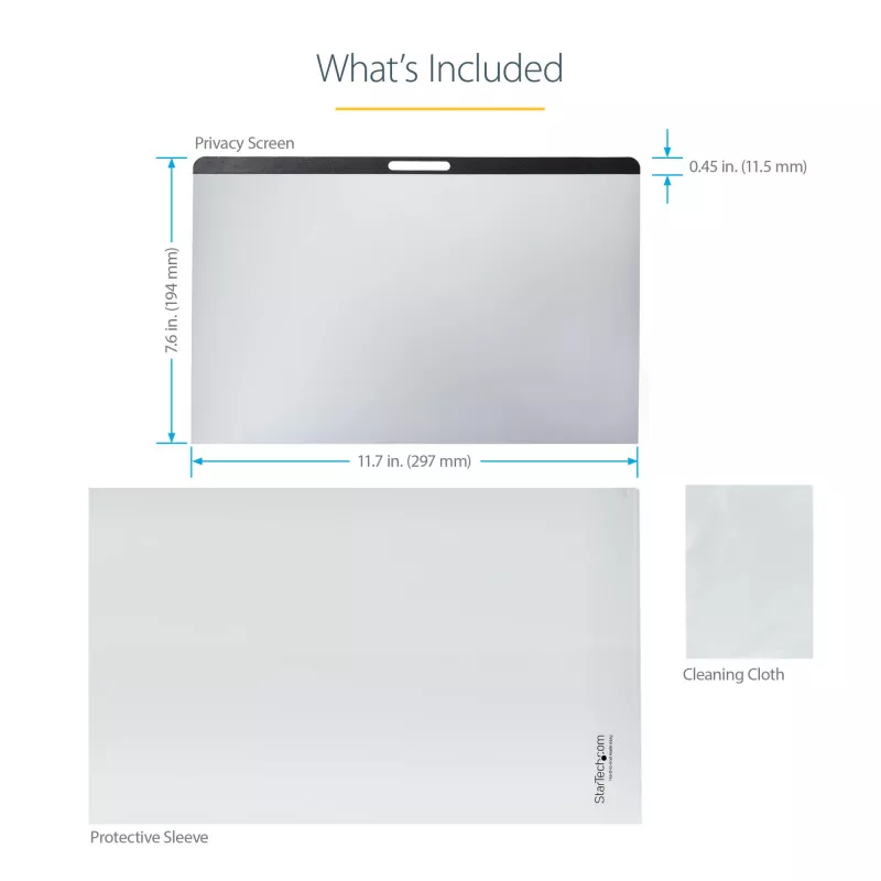 Filtr prywatności do laptopa StarTech.com dla 13-calowego MacBooka Pro i MacBooka Air – magnetyczny, zdejmowany filtr bezpieczeństwa – ochrona ekranu redukująca niebieskie światło 16:10 – matowa/błyszcząca – kąt ±30°