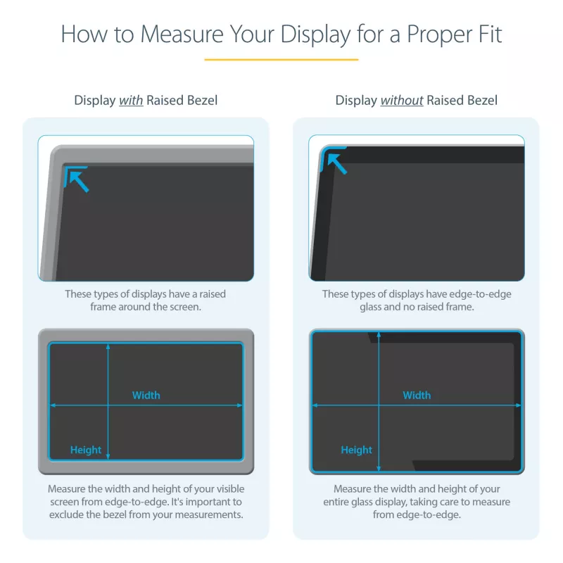 StarTech.com Monitor Privacy Screen for 24 inch PC Display - Computer Screen Security Filter - niebieski Light Reducing Ochrona ekranu Film - 16:9 Widescreen - Matte/Glossy - +/-30 Degree