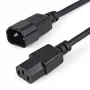 StarTech.com 1m (3ft) Przedłużacz zasilający, C14 na C13, 10A 125V, 18AWG, Przedłużacz do kabla zasilającego komputera, IEC-320-C14 na IEC-320-C13 Kabel zasilający AC do zasilacza, na liście UL