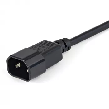 StarTech.com 1m (3ft) Przedłużacz zasilający, C14 na C13, 10A 125V, 18AWG, Przedłużacz do kabla zasilającego komputera, IEC-320-C14 na IEC-320-C13 Kabel zasilający AC do zasilacza, na liście UL