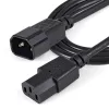 StarTech.com 1m (3ft) Przedłużacz zasilający, C14 na C13, 10A 125V, 18AWG, Przedłużacz do kabla zasilającego komputera, IEC-320-C14 na IEC-320-C13 Kabel zasilający AC do zasilacza, na liście UL