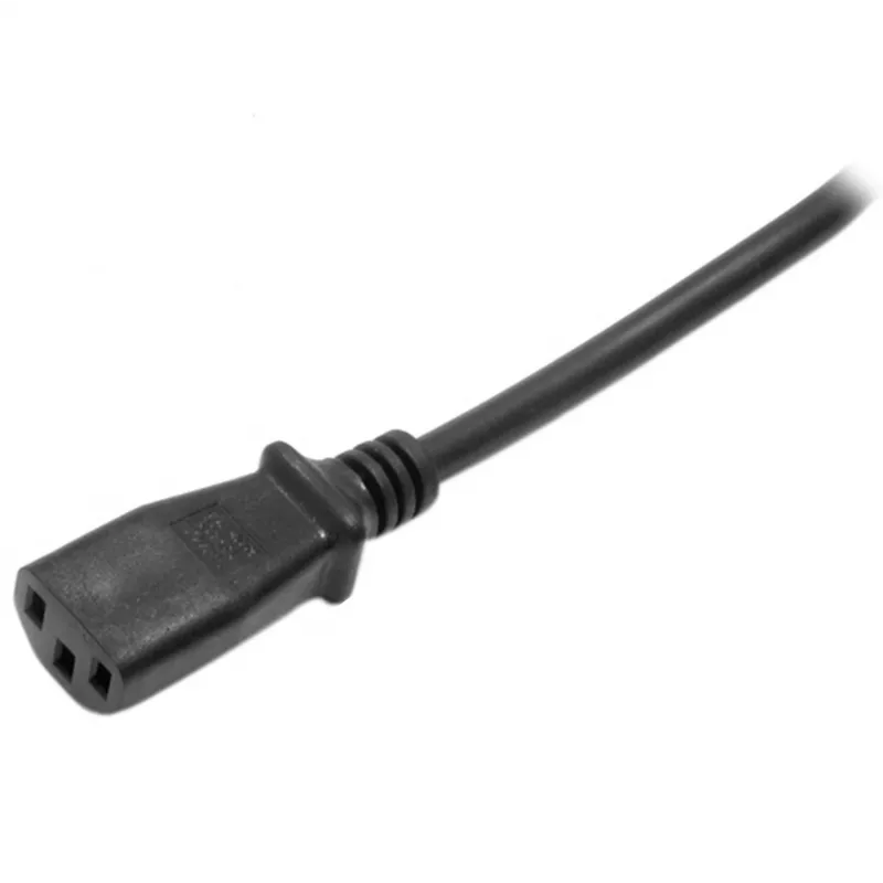 StarTech.com 2m (6ft) Computer Power Cord, 18AWG, EU Schuko to C13 Power Cord, 250V 10A, Czarny Replacement AC Cord, TV/Monitor Power kabel, Schuko CEE 7/7 to IEC 60320 C13 Power Cord - PC Power Supply kabel