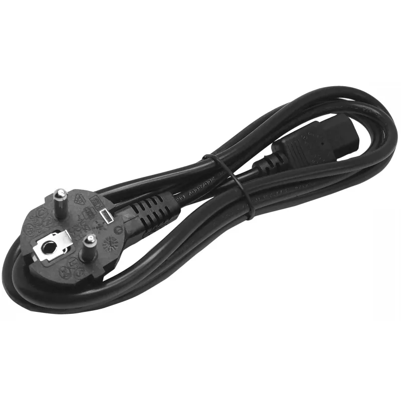 StarTech.com 2m (6ft) Computer Power Cord, 18AWG, EU Schuko to C13 Power Cord, 250V 10A, Czarny Replacement AC Cord, TV/Monitor Power kabel, Schuko CEE 7/7 to IEC 60320 C13 Power Cord - PC Power Supply kabel
