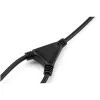 StarTech.com Przewód zasilający Y do komputera, 2 m, 18AWG, EU Schuko na 2x C13, 10 A 250 V, czarny zamienny przewód zasilający AC, kabel zasilający do drukarki, kabel do zasilacza PC, kabel zasilający do monitora – z listą UL