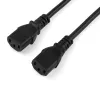StarTech.com Przewód zasilający Y do komputera, 2 m, 18AWG, EU Schuko na 2x C13, 10 A 250 V, czarny zamienny przewód zasilający AC, kabel zasilający do drukarki, kabel do zasilacza PC, kabel zasilający do monitora – z listą UL