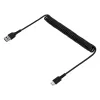 Kabel do ładowania StarTech.com 1m USB A na USB C, zwijany, wytrzymały, szybkie ładowanie i synchronizacja, wysokiej jakości kabel USB 2.0 A na USB Type-C, wzmocniony włóknem aramidowym, trwały kabel męsko-męski USB