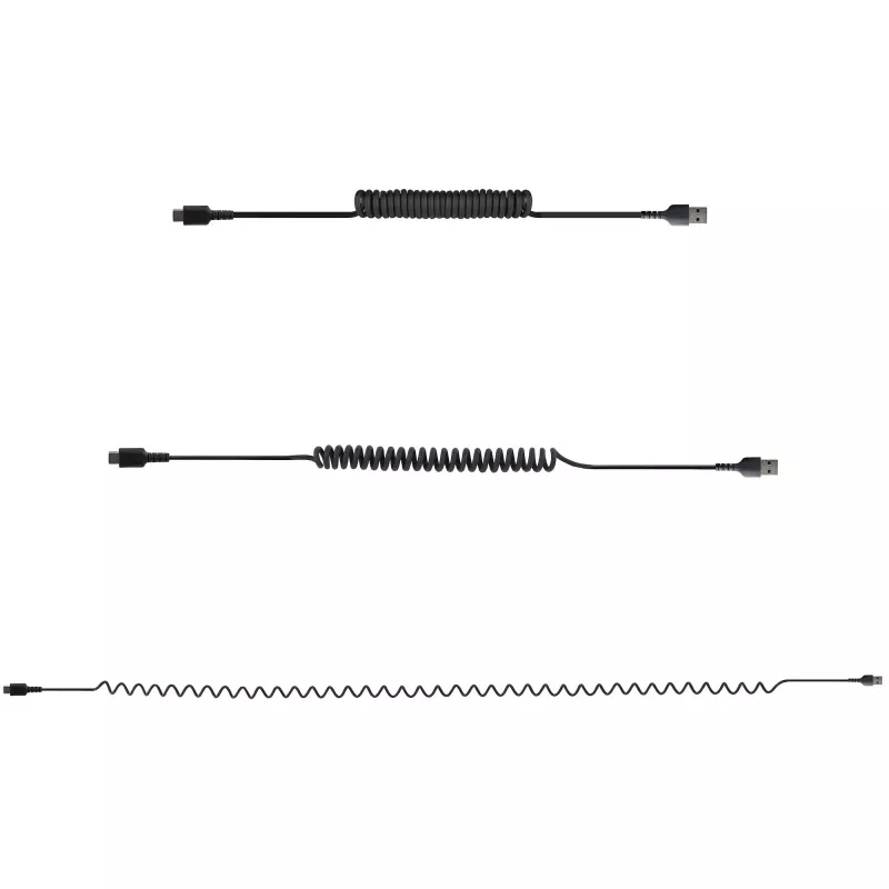 Kabel do ładowania StarTech.com 1m USB A na USB C, zwijany, wytrzymały, szybkie ładowanie i synchronizacja, wysokiej jakości kabel USB 2.0 A na USB Type-C, wzmocniony włóknem aramidowym, trwały kabel męsko-męski USB